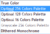 Opciones de colores PNG