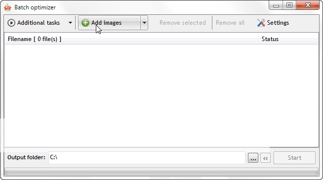 Ventana de optimización en lote