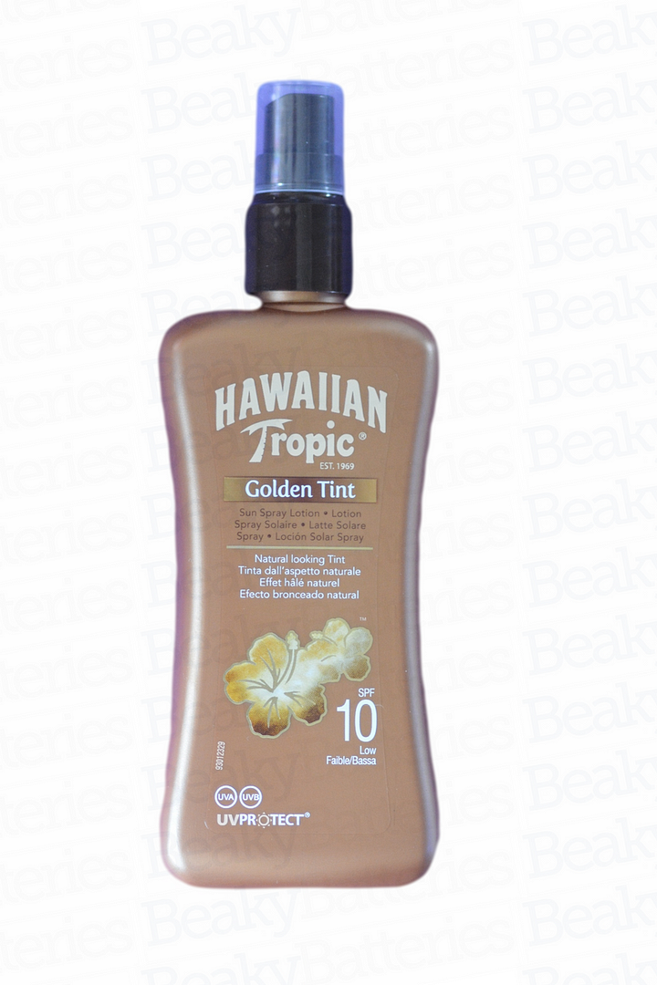 Genuine Hawaiian Tropic Golden Tint Sun Spray Lotion SPF 10 200ml